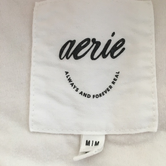 AERIE Cozy White Sherpa Pullover M - Picture 5 of 5